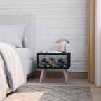 HEAVENLY BLOOM Mesa de Cabeceira em Acabamento Preto