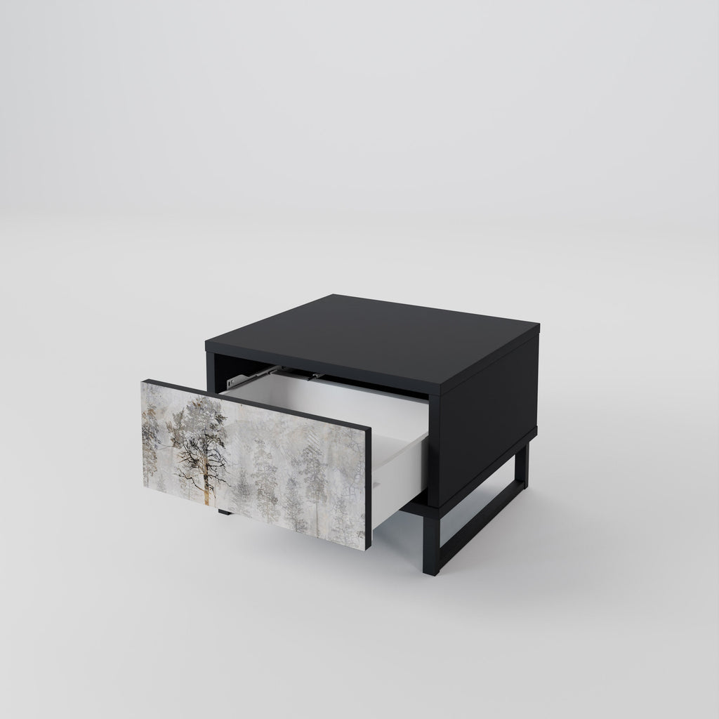 FADE IN THE TREES Nightstand in Black Finish