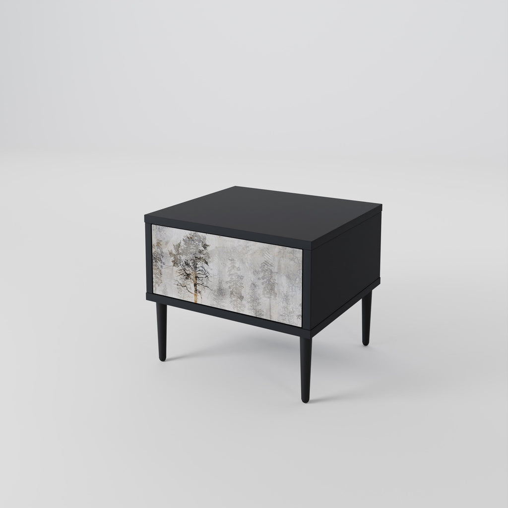 FADE IN THE TREES Nightstand in Black Finish