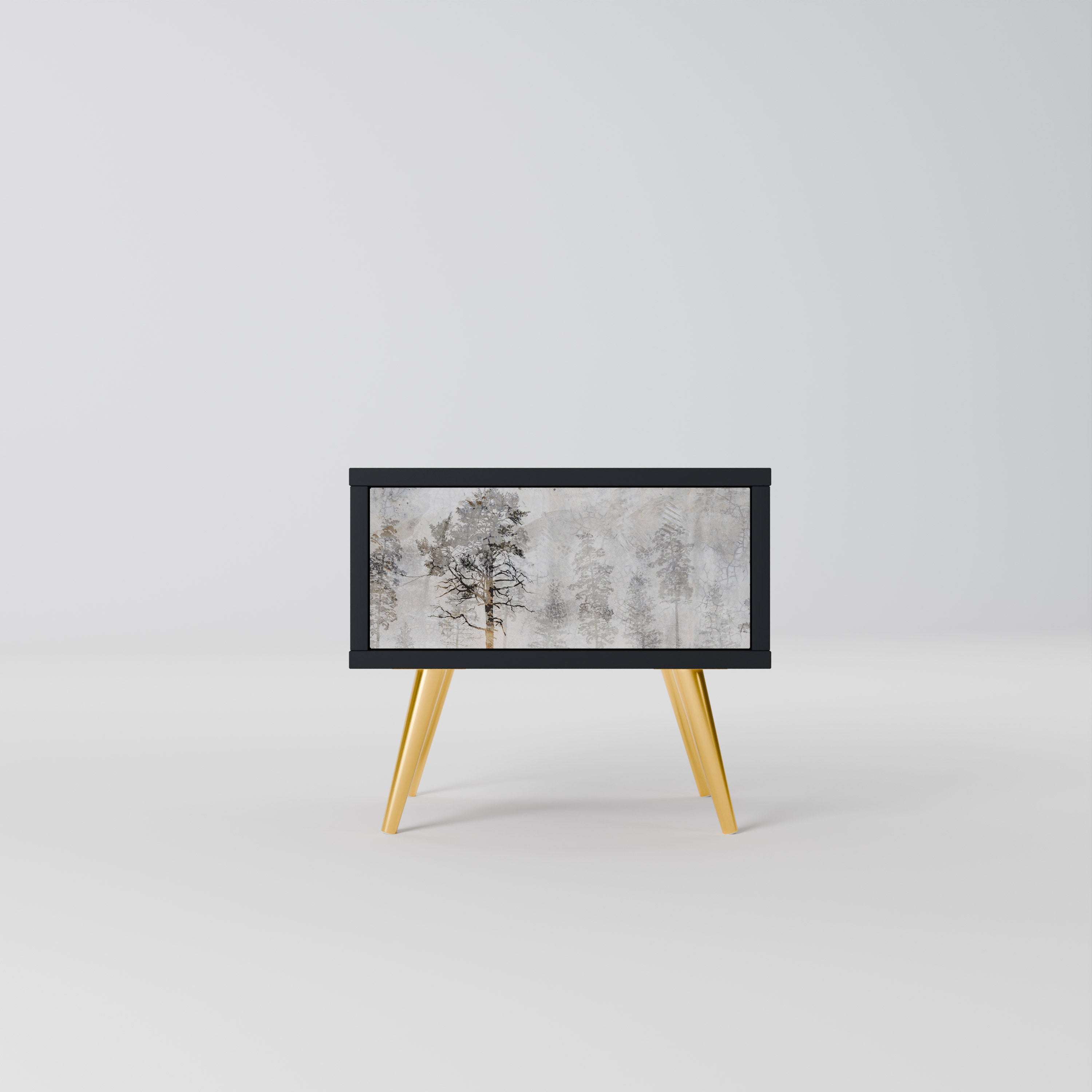 FADE IN THE TREES Mesa de Cabeceira em Acabamento Preto