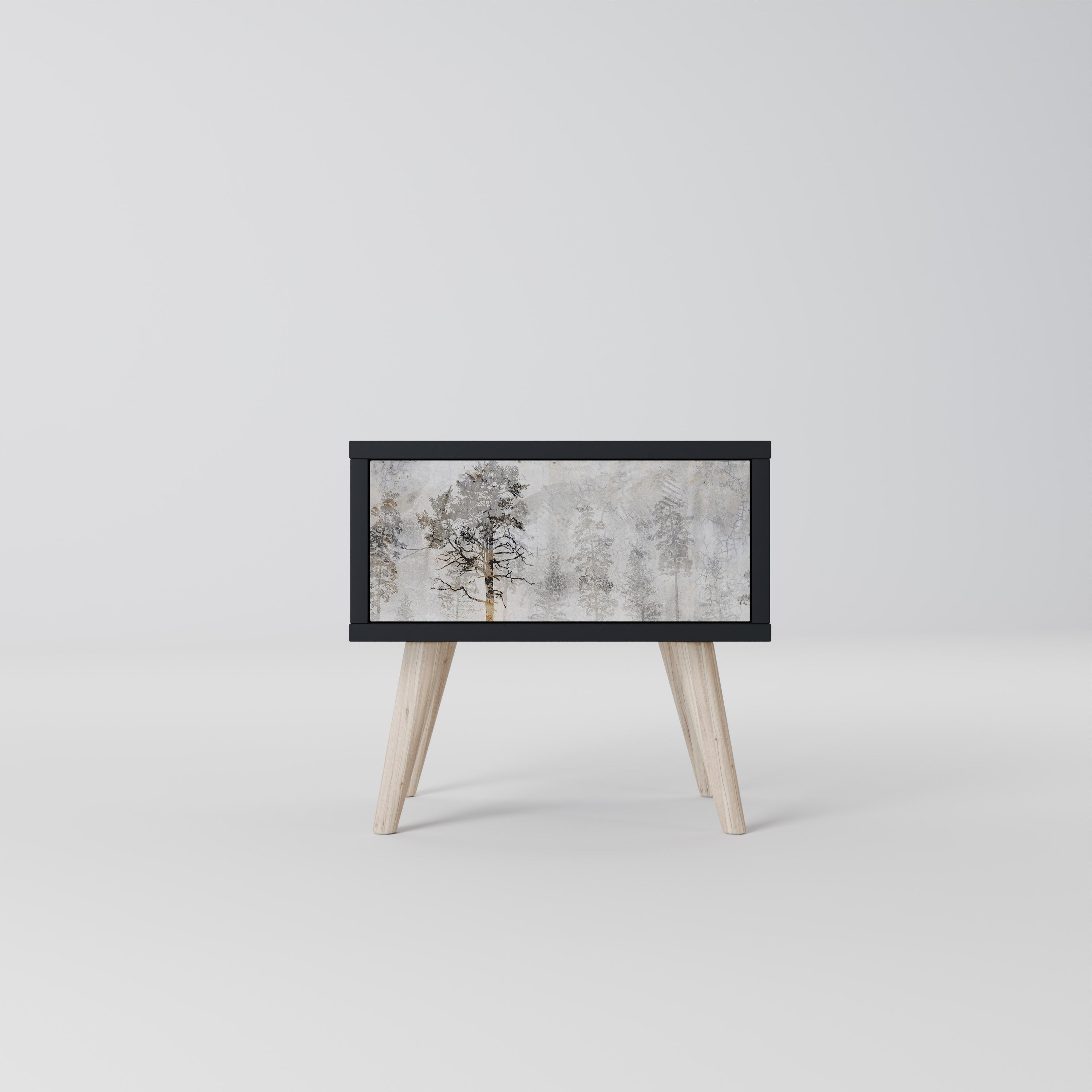 FADE IN THE TREES Mesa de Cabeceira em Acabamento Preto