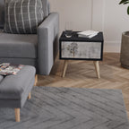 FADE IN THE TREES Nightstand in Black Finish