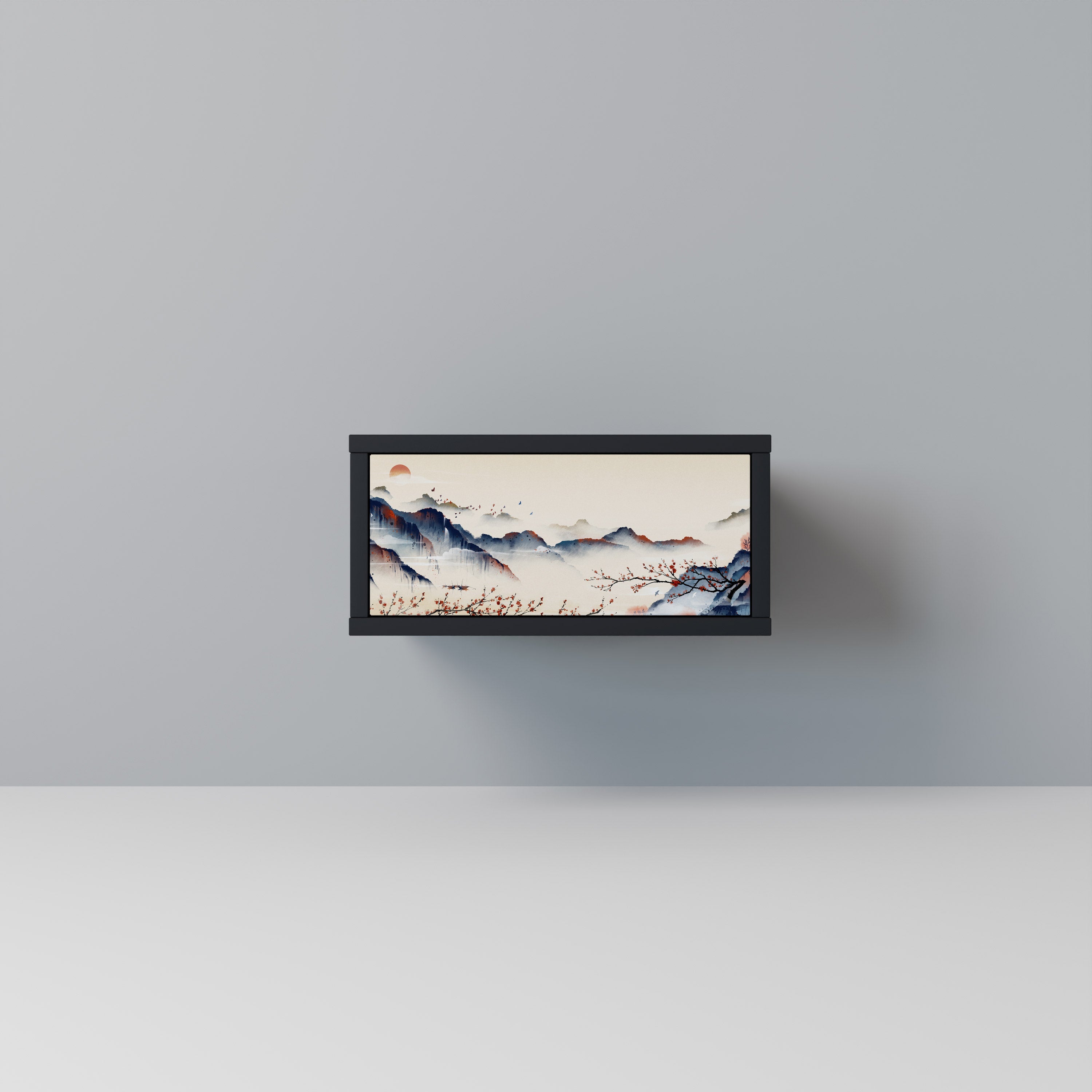 JAPANESE LANDSCAPE Mesa de Cabeceira em Acabamento Preto