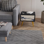 JAPANESE LANDSCAPE Mesa de Cabeceira em Acabamento Preto