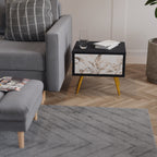 WILD TENDERNESS Mesa de Cabeceira em Acabamento Preto