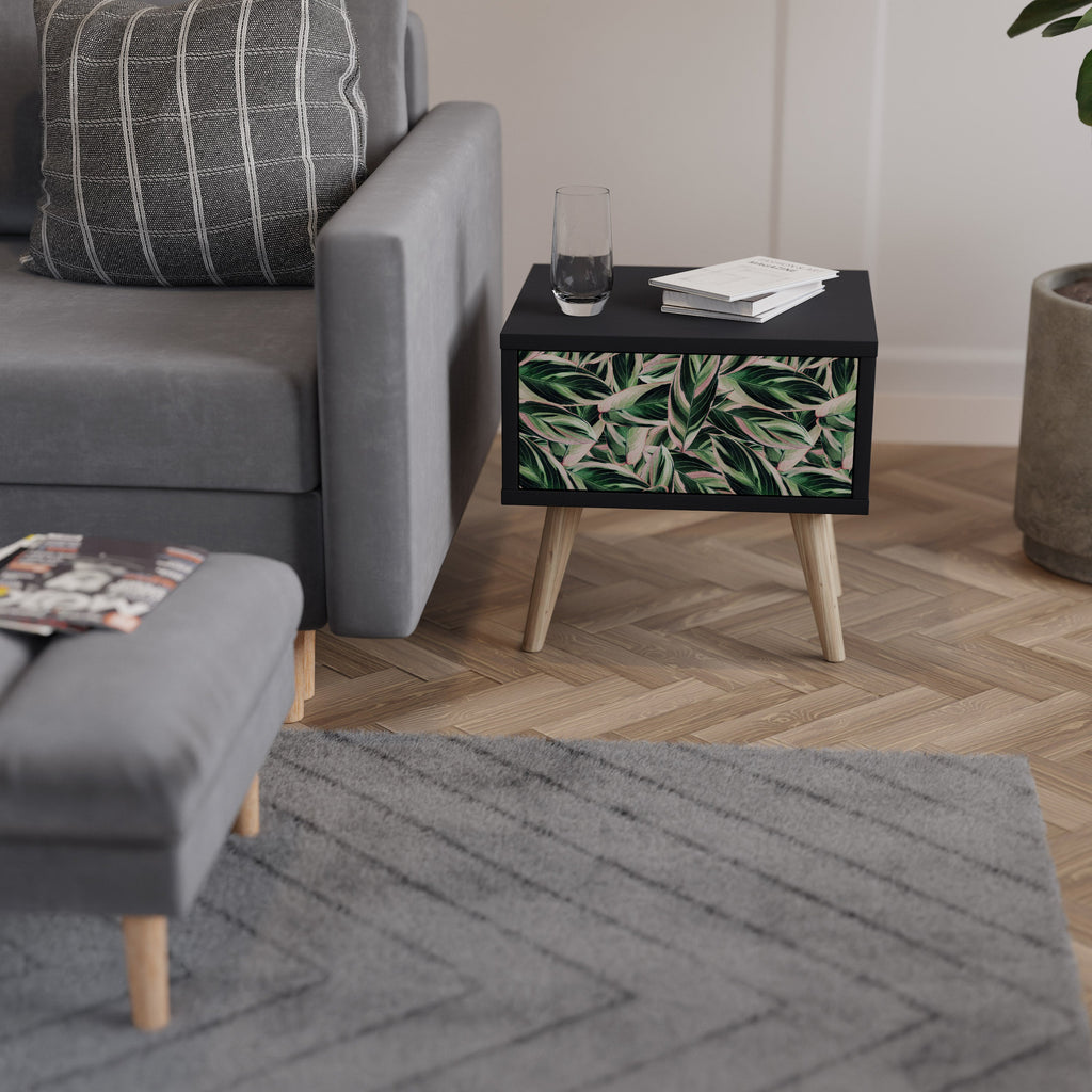 EERIE STROMANTHE Mesa de Cabeceira em Acabamento Preto