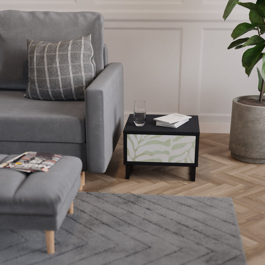 BOTANICAL SPARK Mesa de Cabeceira em Acabamento Preto