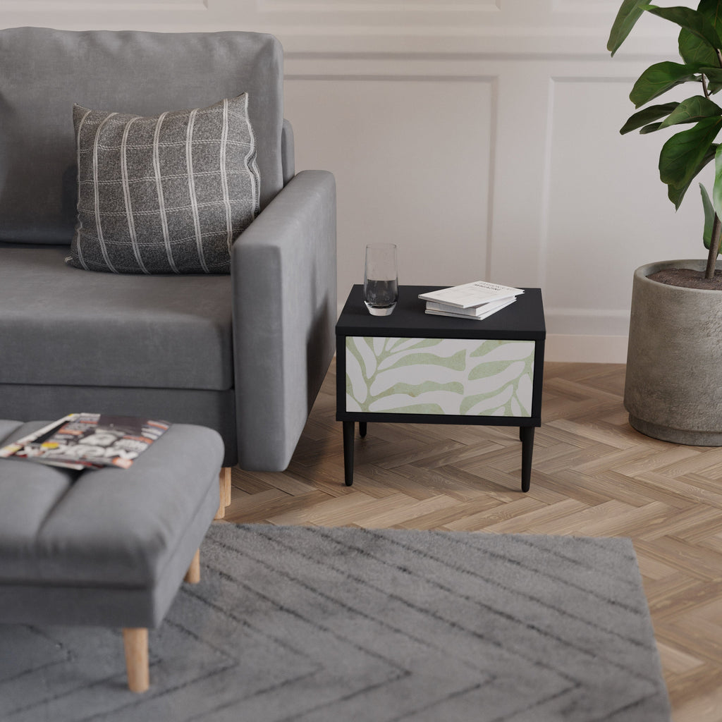 BOTANICAL SPARK Mesa de Cabeceira em Acabamento Preto