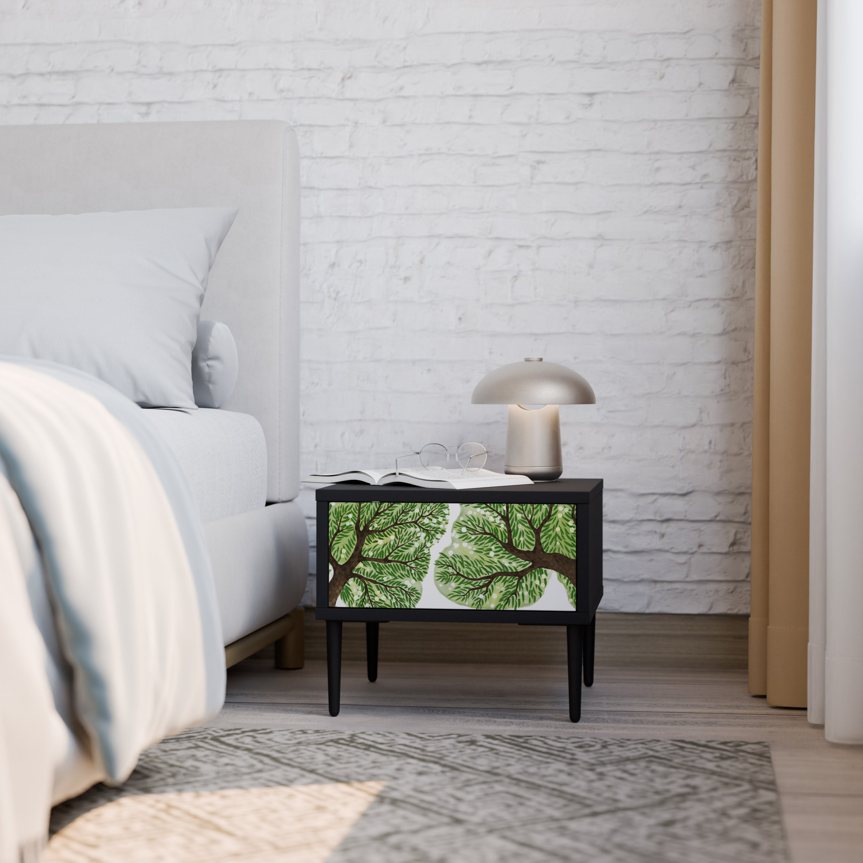 WILDERNESS DASH Mesa de Cabeceira em Acabamento Preto