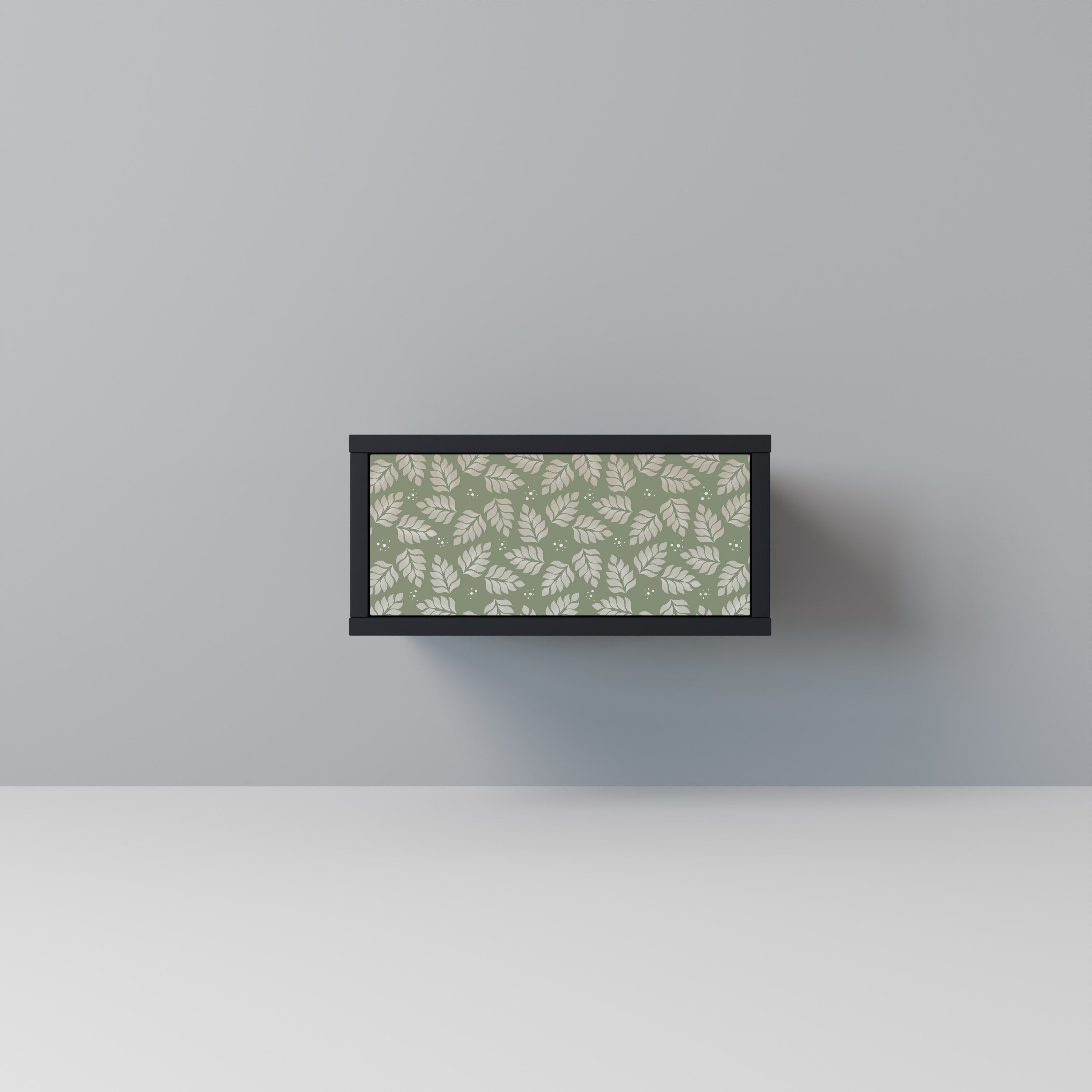 LEAVES ON GREEN Mesa de Cabeceira em Acabamento Preto