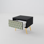 LEAVES ON GREEN Mesa de Cabeceira em Acabamento Preto