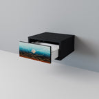 LUNAR SECRETS Mesa de Cabeceira em Acabamento Preto