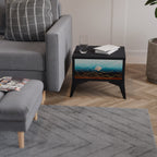 LUNAR SECRETS Mesa de Cabeceira em Acabamento Preto