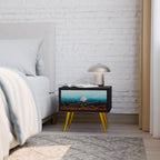 LUNAR SECRETS Mesa de Cabeceira em Acabamento Preto