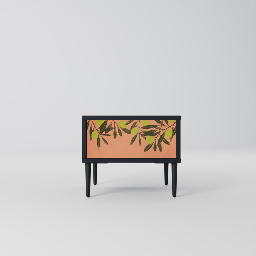 JUICY OLIVES Mesa de Cabeceira em Acabamento Preto