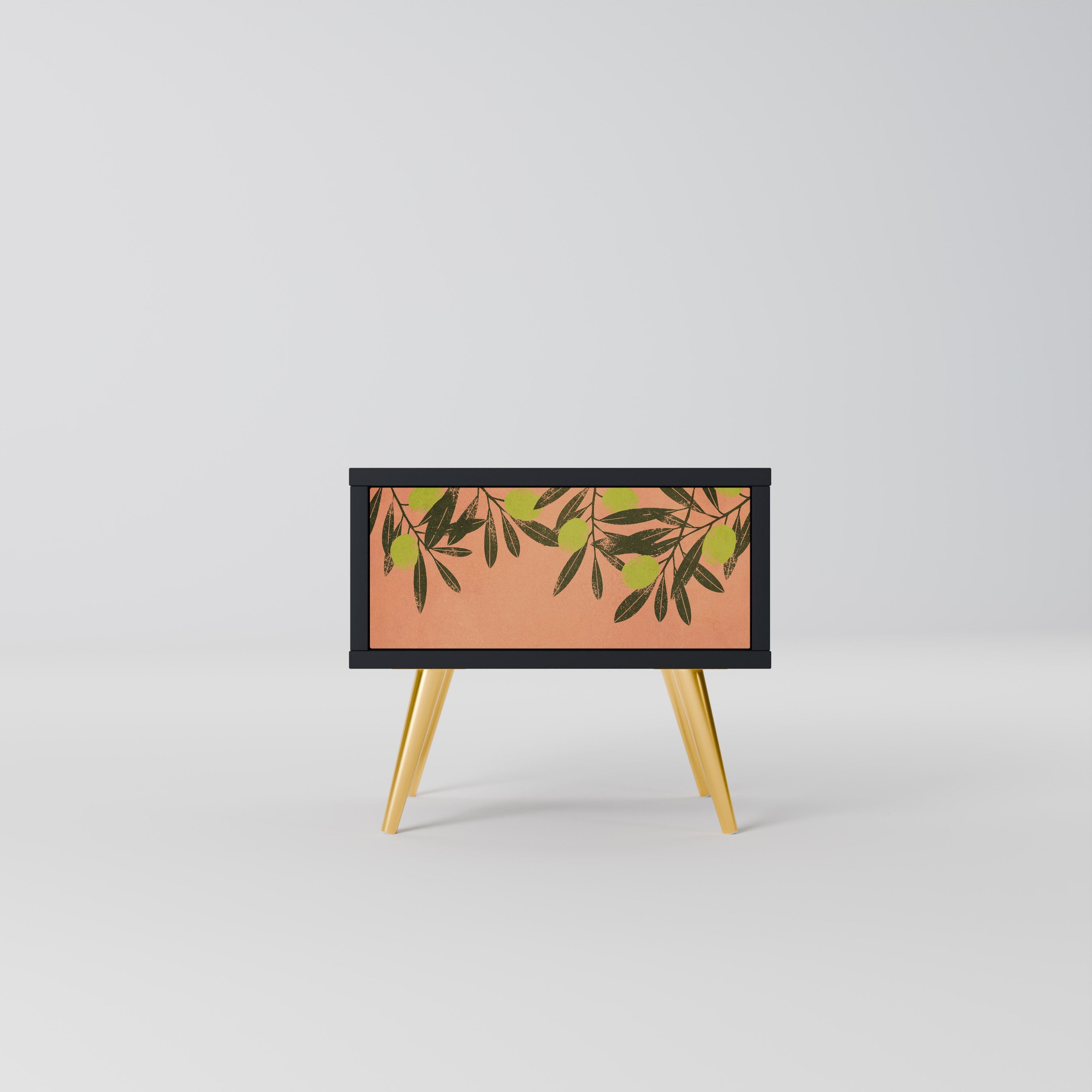 JUICY OLIVES Mesa de Cabeceira em Acabamento Preto