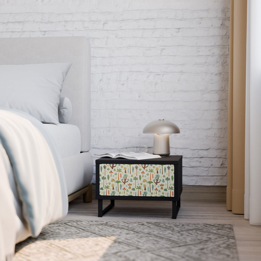 PALM SPRING Mesa de Cabeceira em Acabamento Preto