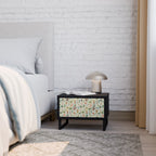 PALM SPRING Mesa de Cabeceira em Acabamento Preto