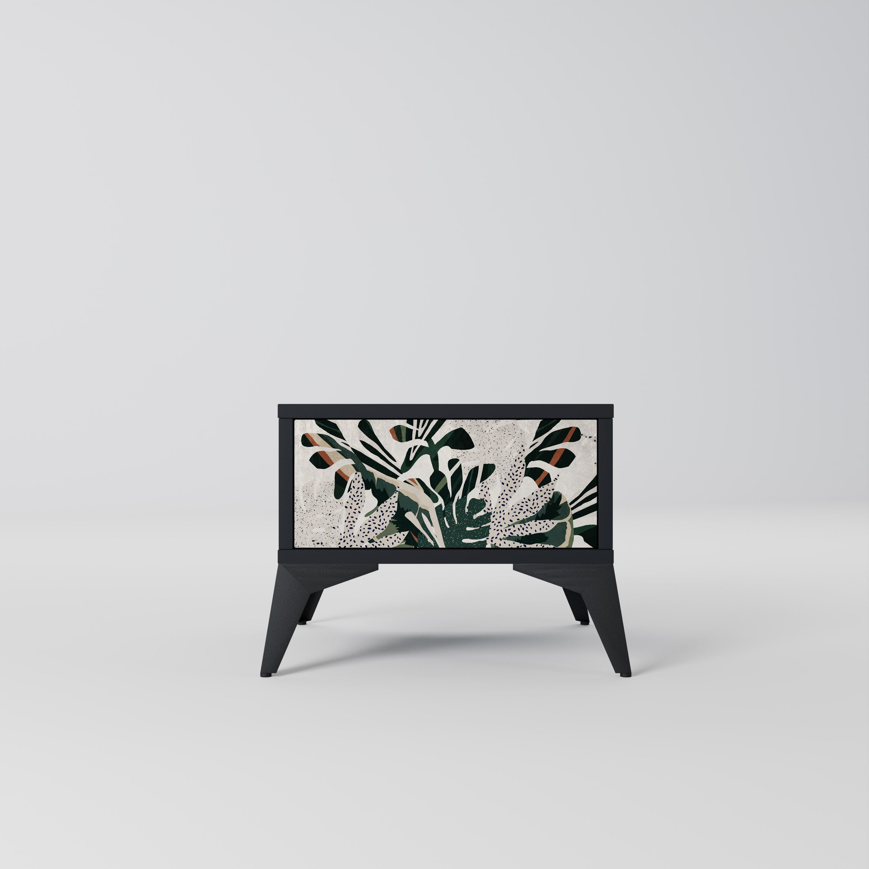 VERDURE FORMATION Mesa de Cabeceira em Acabamento Preto