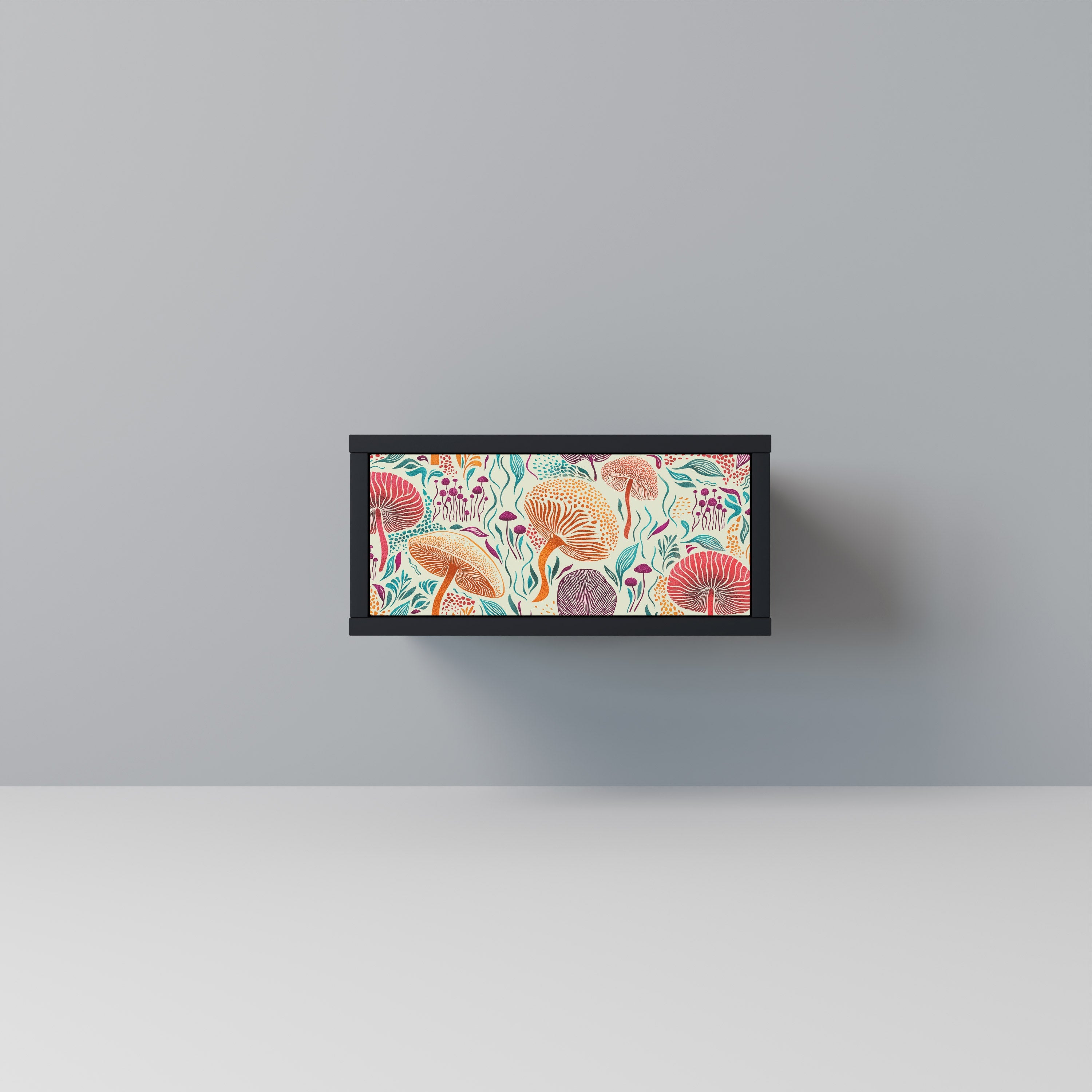 FUNGUS FANTASY Mesa de Cabeceira em Acabamento Preto