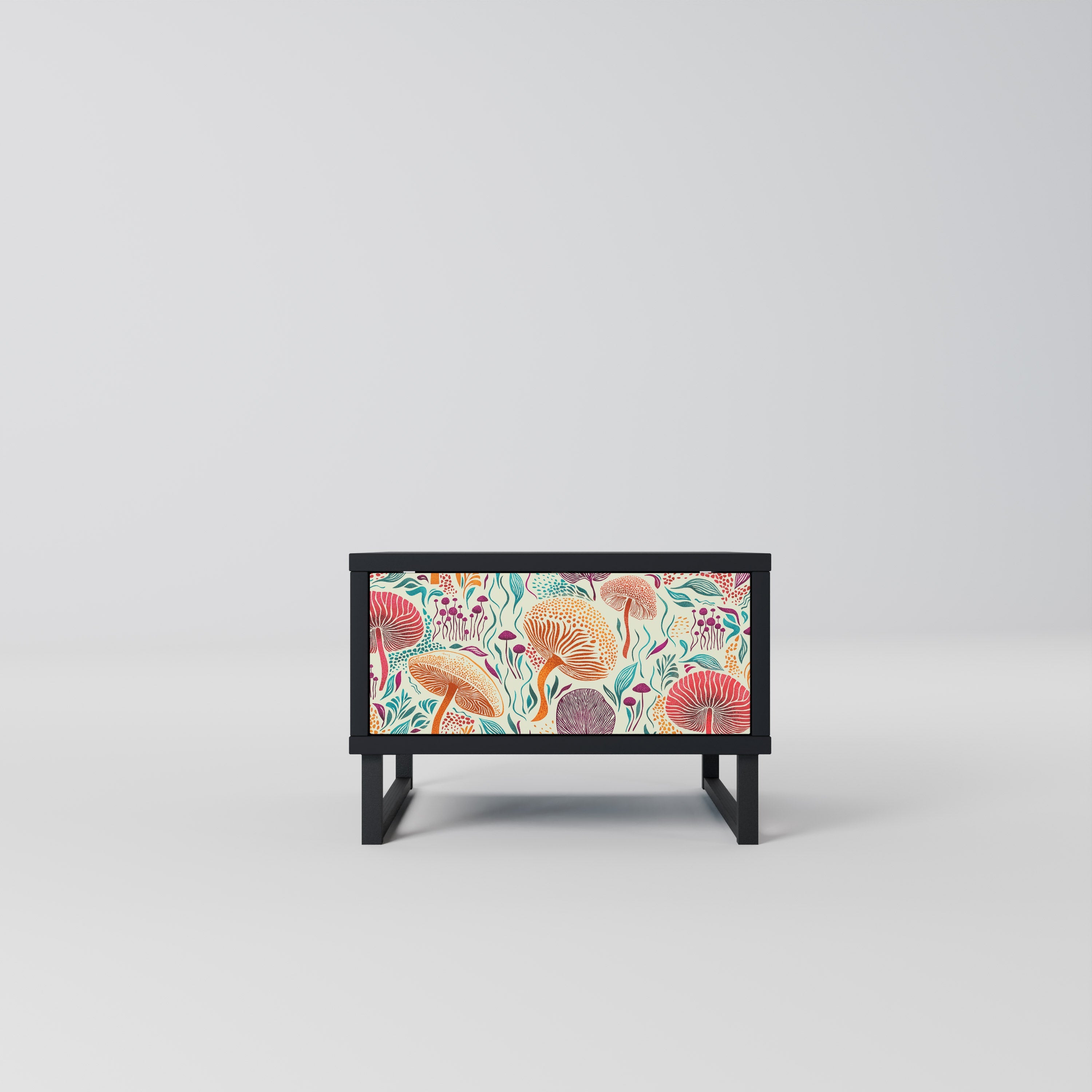 FUNGUS FANTASY Mesa de Cabeceira em Acabamento Preto