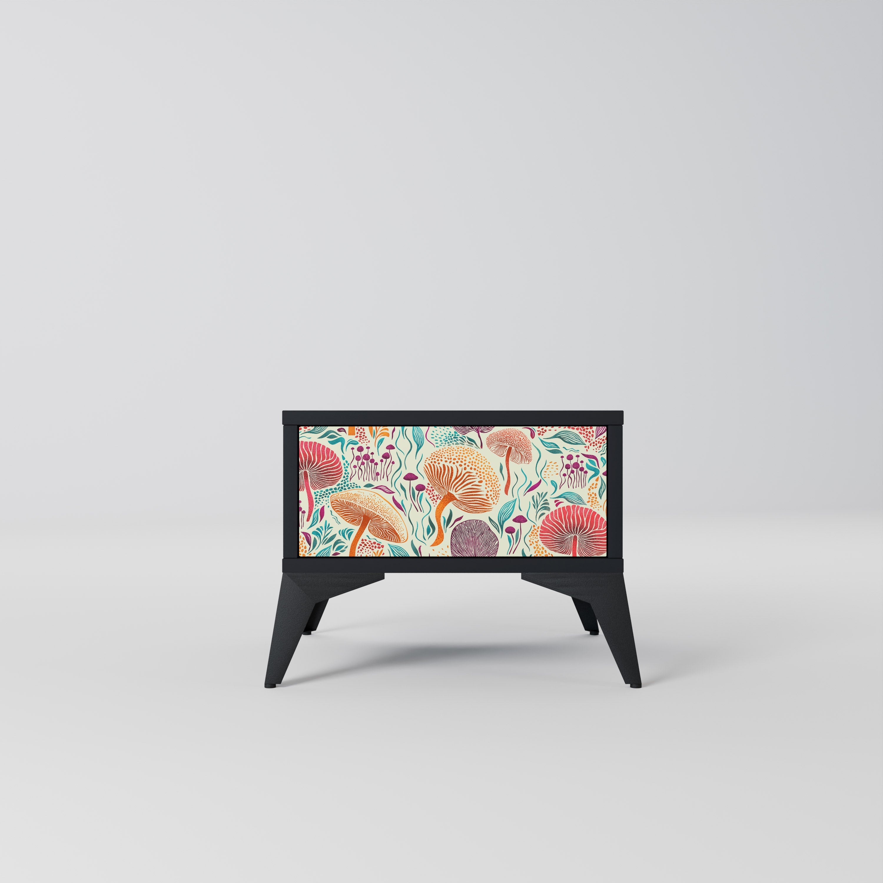 FUNGUS FANTASY Mesa de Cabeceira em Acabamento Preto
