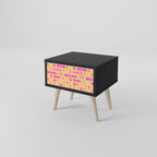 SKATEBOARD ARTISTRY Mesa de Cabeceira em Acabamento Preto