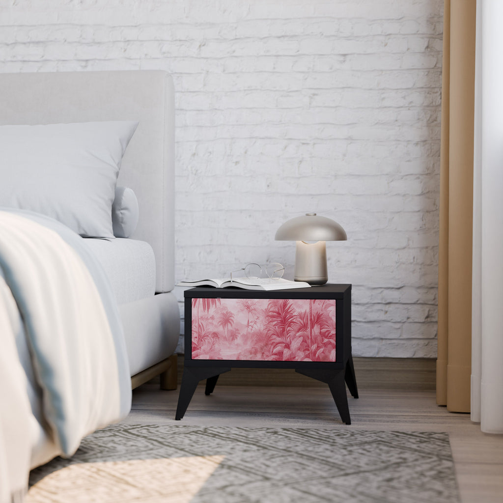 SWEET TROPICS Mesa de Cabeceira em Acabamento Preto
