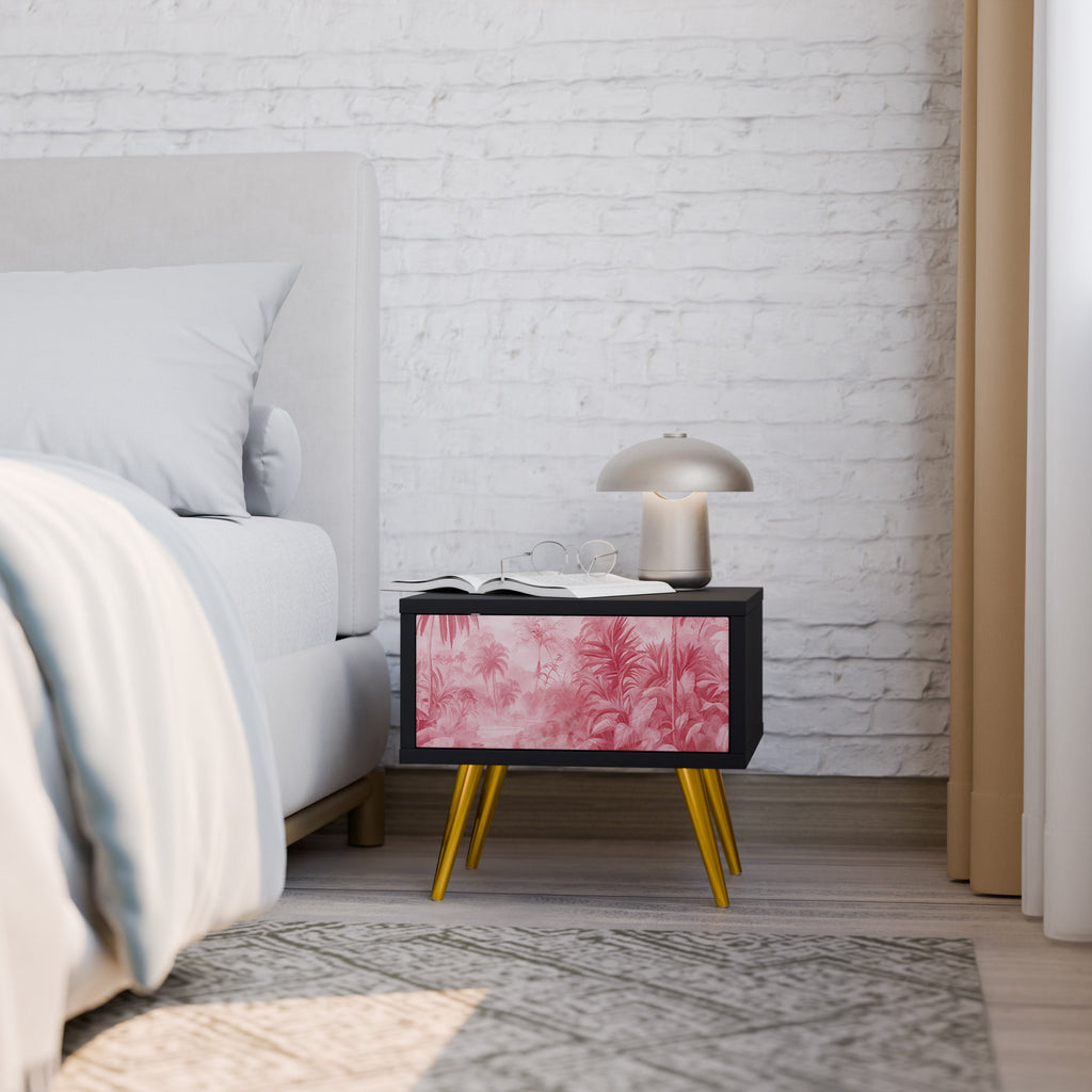 SWEET TROPICS Mesa de Cabeceira em Acabamento Preto