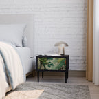 VERDURE ABYSS Mesa de Cabeceira em Acabamento Preto