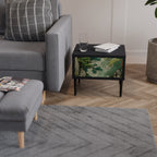 VERDURE ABYSS Mesa de Cabeceira em Acabamento Preto