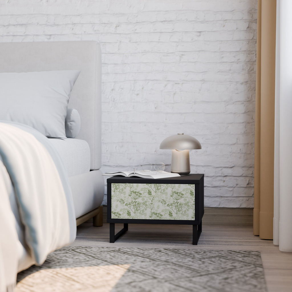 FENNEL BALDACHIN Mesa de Cabeceira em Acabamento Preto