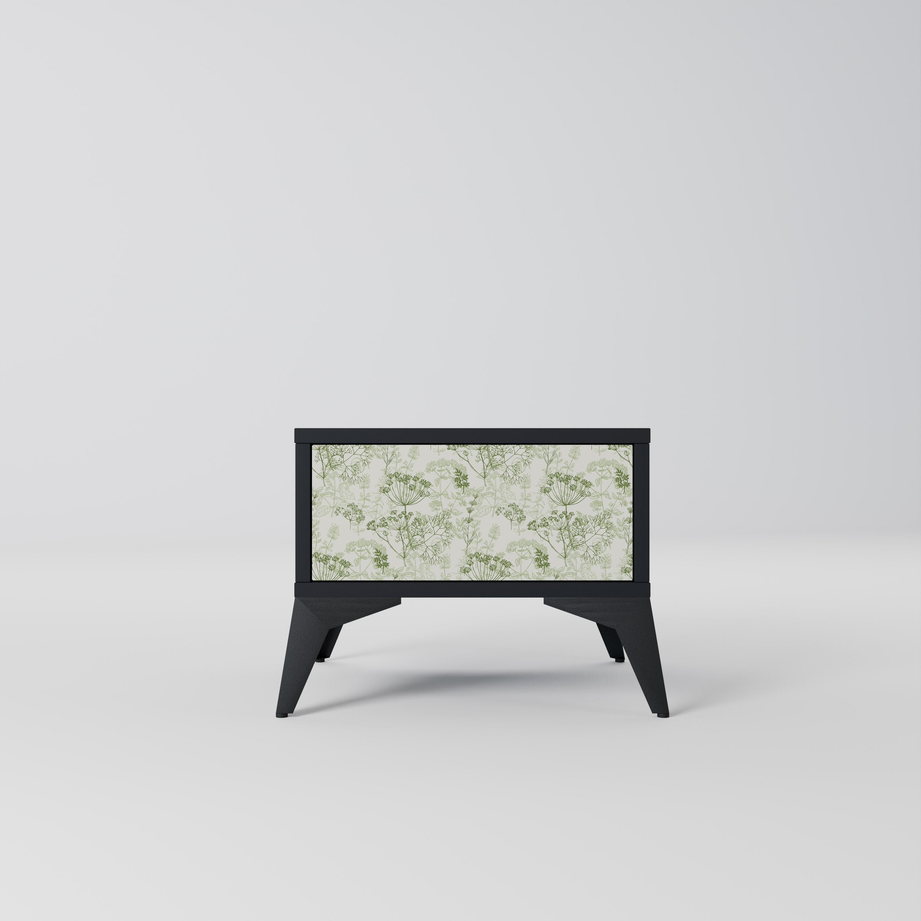 FENNEL BALDACHIN Mesa de Cabeceira em Acabamento Preto