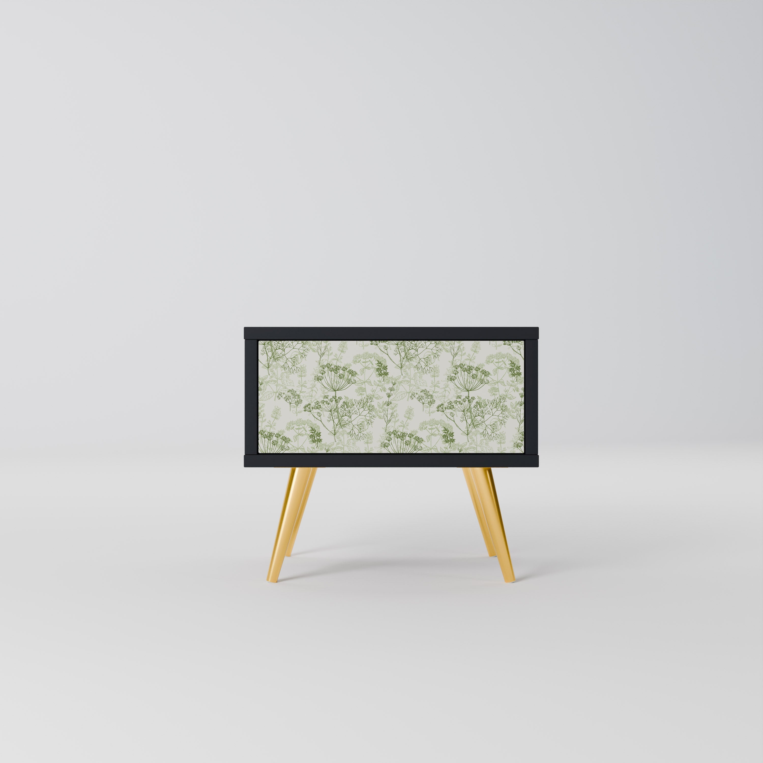 FENNEL BALDACHIN Mesa de Cabeceira em Acabamento Preto