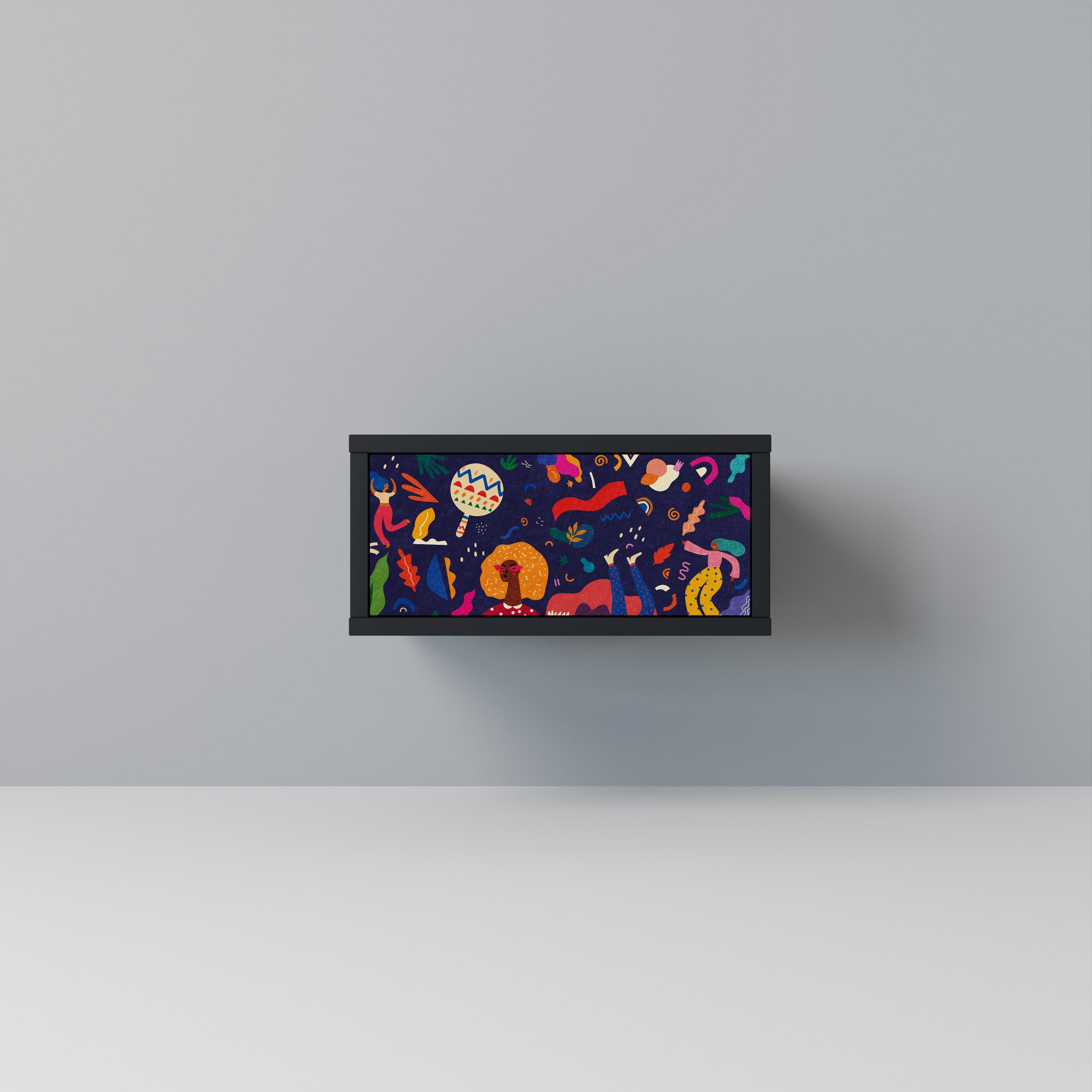 FESTIVE PLEASURES Mesa de Cabeceira em Acabamento Preto