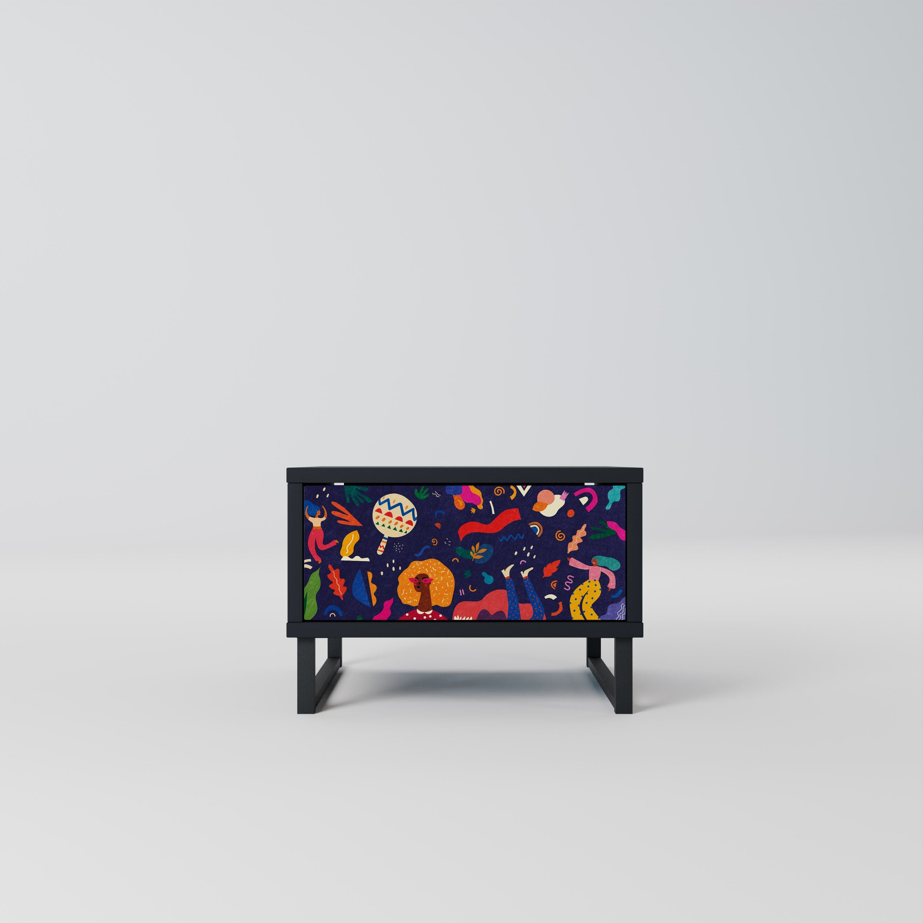 FESTIVE PLEASURES Mesa de Cabeceira em Acabamento Preto