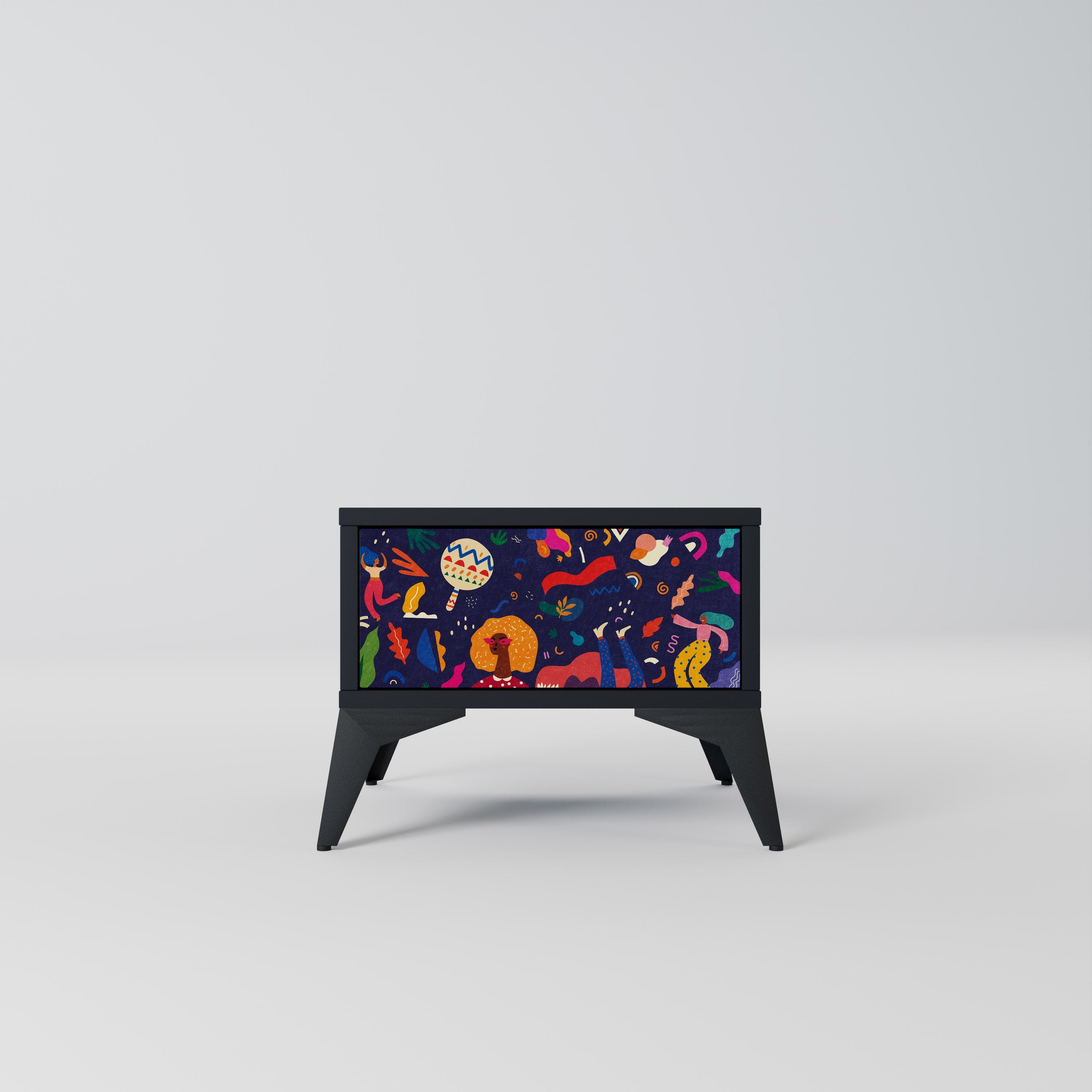 FESTIVE PLEASURES Mesa de Cabeceira em Acabamento Preto