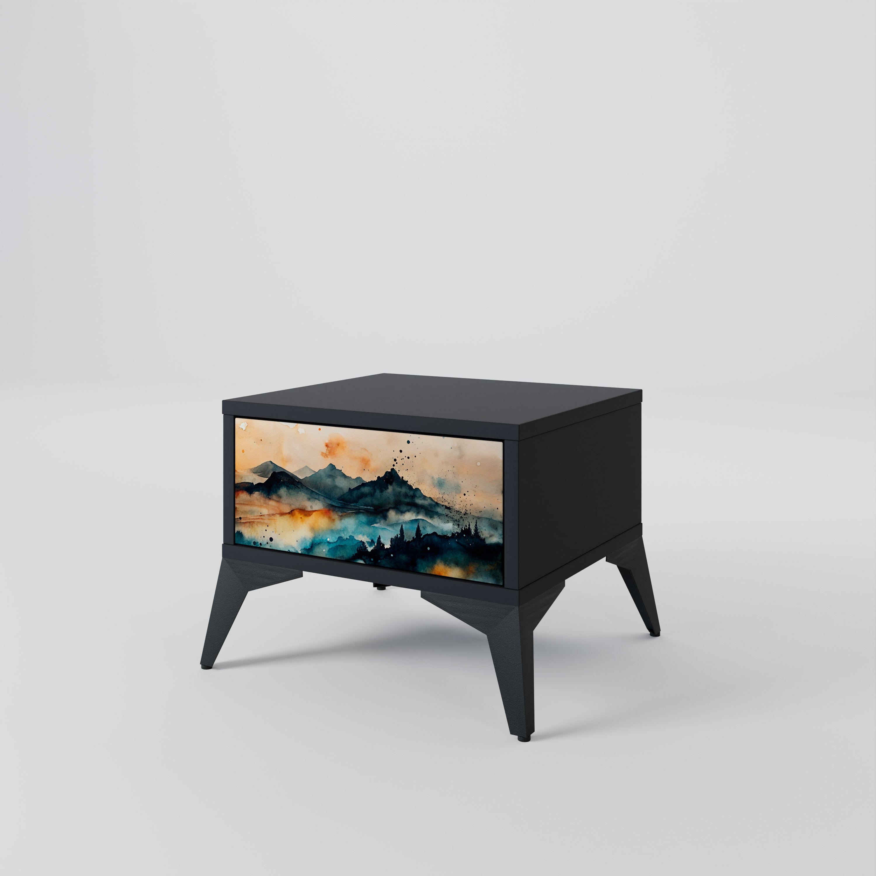 OMINOUS MOUNTAINS Mesa de Cabeceira com Gaveta