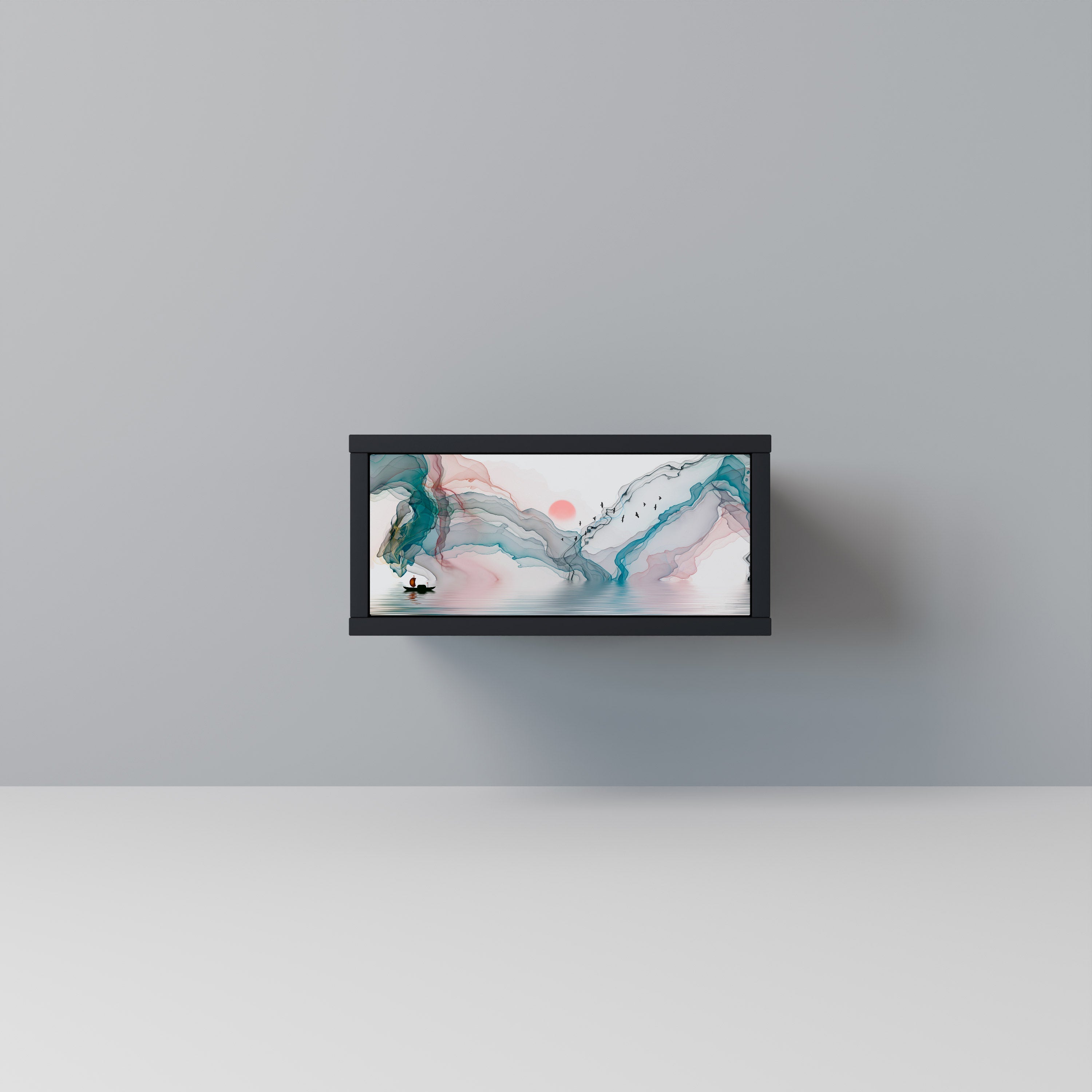 VELVET CROSSING Mesa de Cabeceira em Acabamento Preto