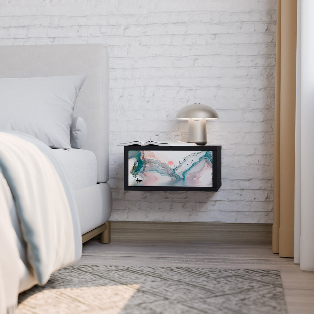 VELVET CROSSING Mesa de Cabeceira em Acabamento Preto