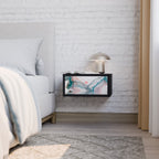 VELVET CROSSING Mesa de Cabeceira em Acabamento Preto