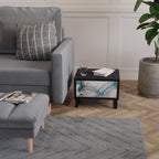 VELVET CROSSING Mesa de Cabeceira em Acabamento Preto