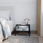 VELVET CROSSING Mesa de Cabeceira em Acabamento Preto