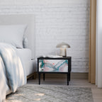 VELVET CROSSING Mesa de Cabeceira em Acabamento Preto