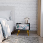 VELVET CROSSING Mesa de Cabeceira em Acabamento Preto