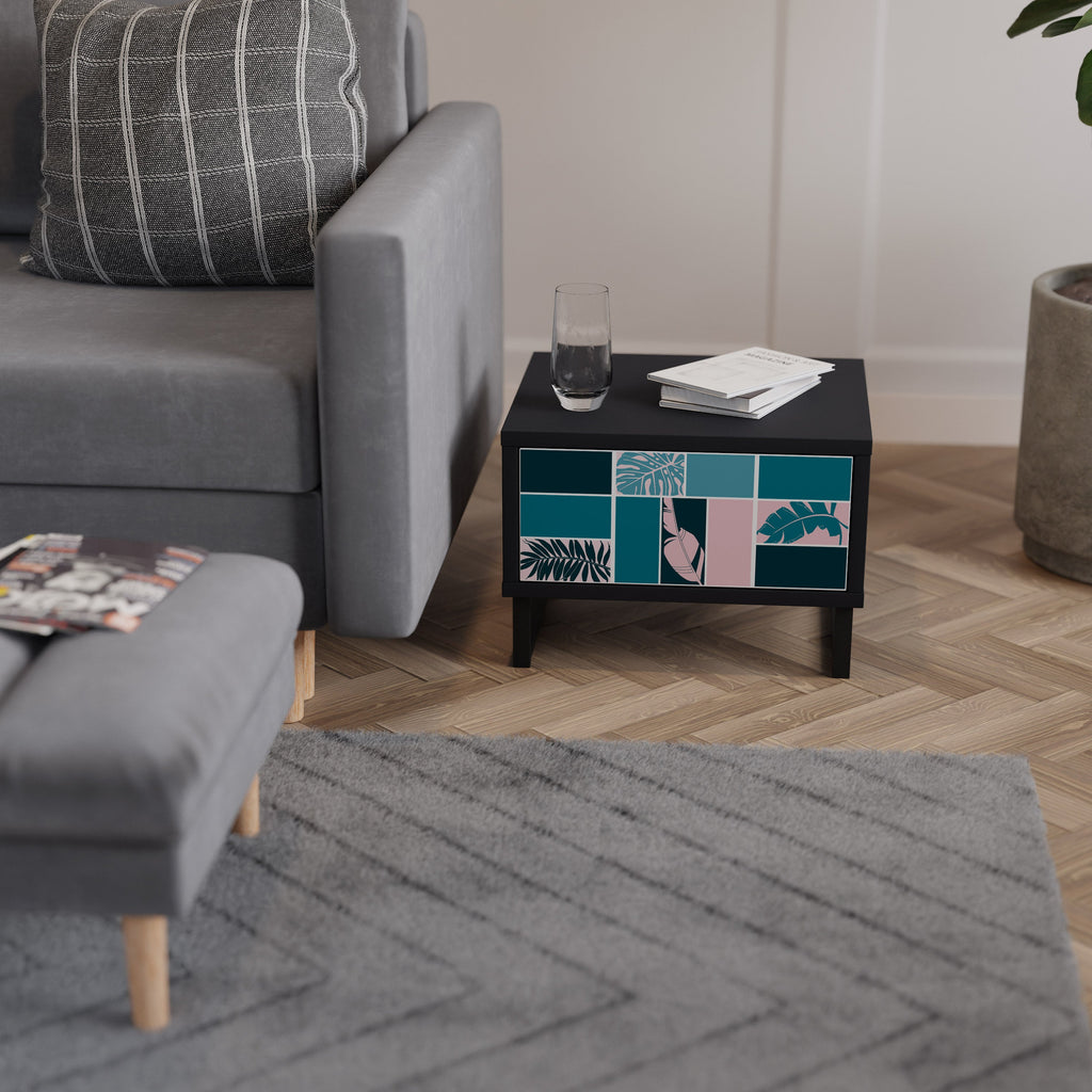 COMBINATION OF SHAPES Mesa de Cabeceira em Acabamento Preto