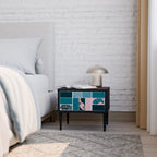 COMBINATION OF SHAPES Mesa de Cabeceira em Acabamento Preto