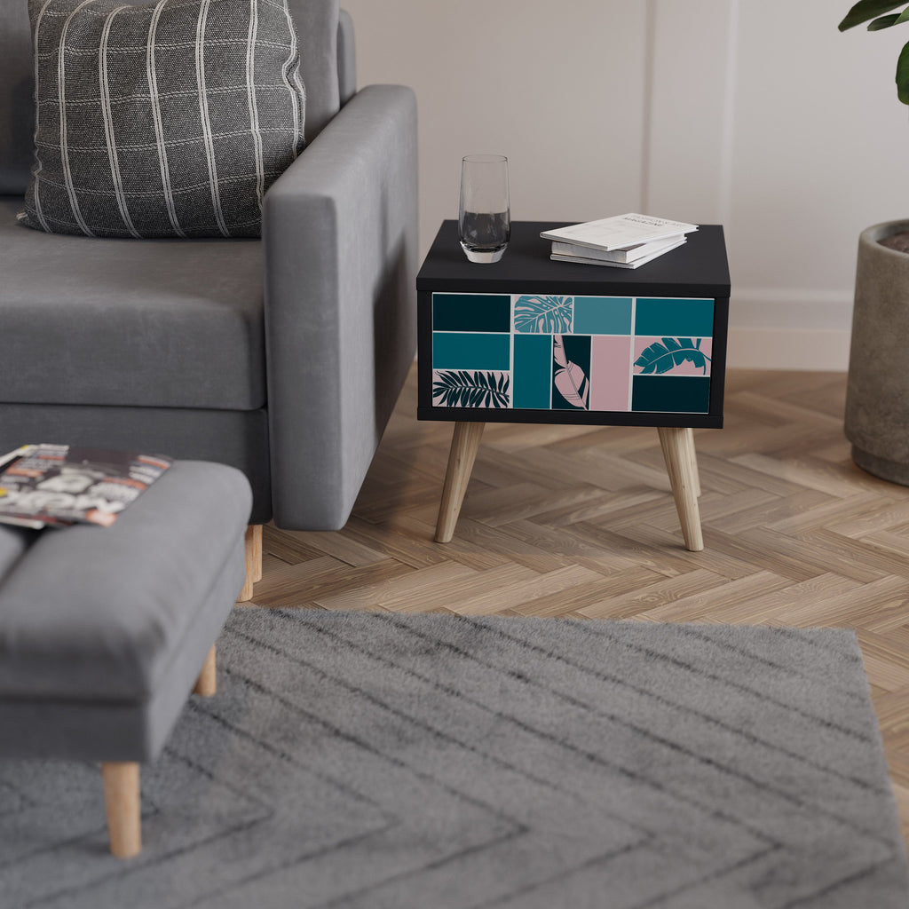 COMBINATION OF SHAPES Mesa de Cabeceira em Acabamento Preto