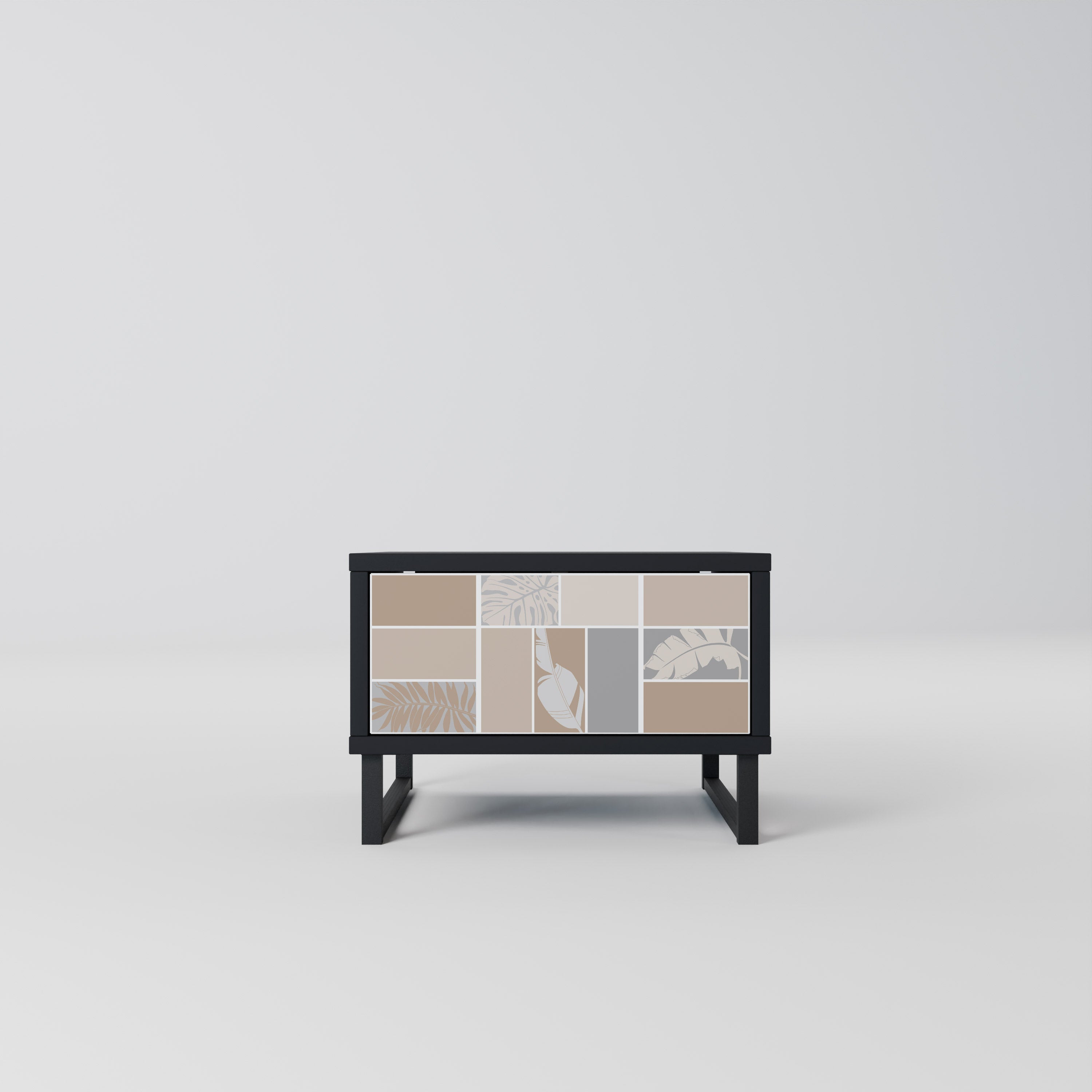 TROPICAL SHAPES Mesa de Cabeceira em Acabamento Preto