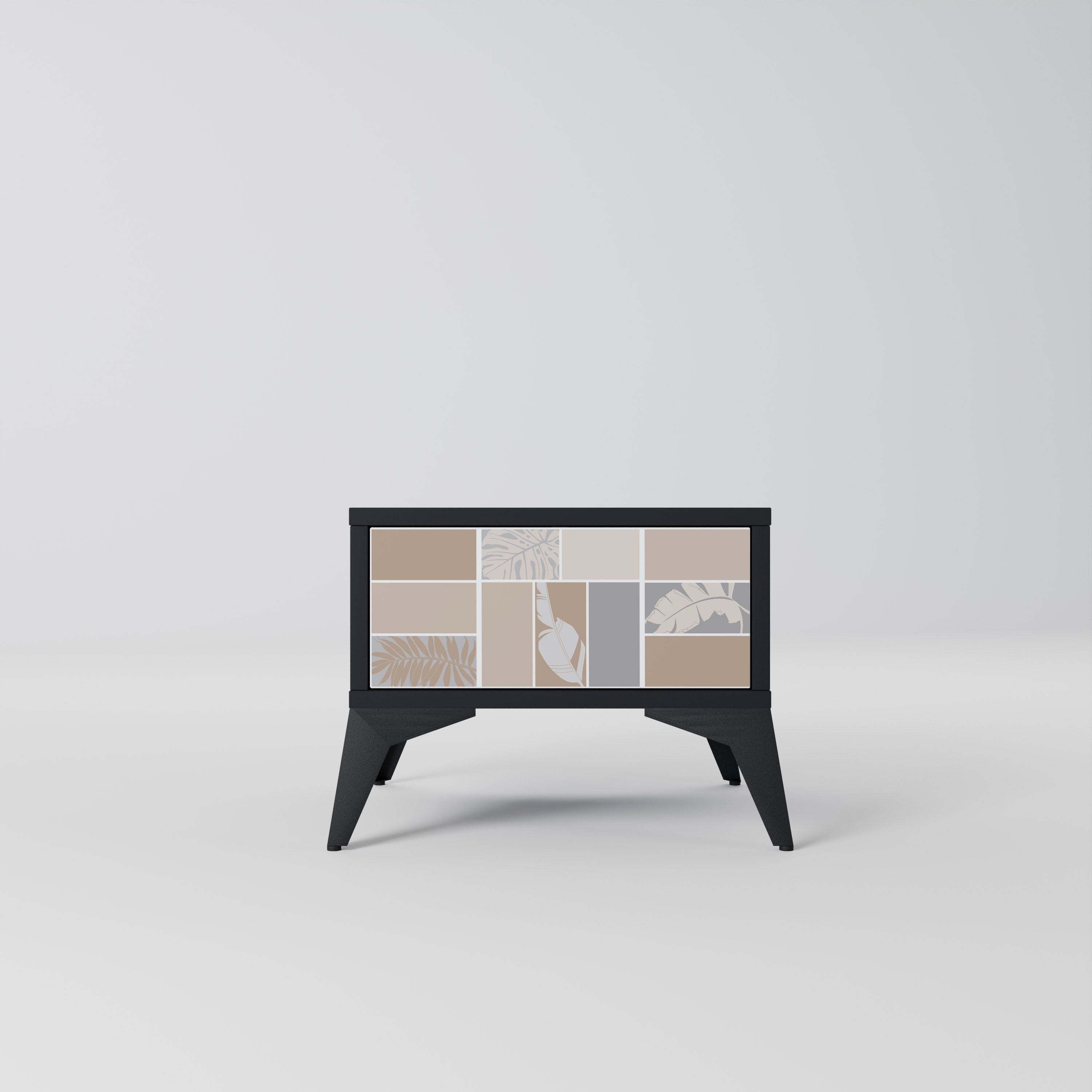 TROPICAL SHAPES Mesa de Cabeceira em Acabamento Preto